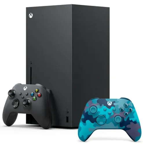 Xbox Series X 1TB com controle + controle camuflado azul
