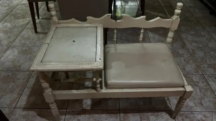 Mesa telefone madeira  