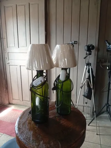 Abajur PAR garrafa de vidro Criativo