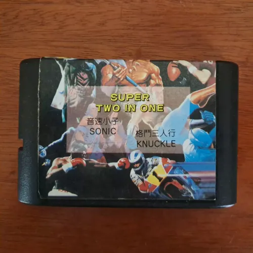 Jogo 2 in 1 mega drive Sonic e Streets of Rage