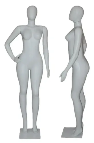 Kit 2 unidades manequim fem Branco Feminino 3 braços + base