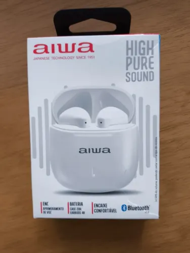 Fone De Ouvido Aws-eb-05-w Earbud Branco Aiwa Bivolt Branco