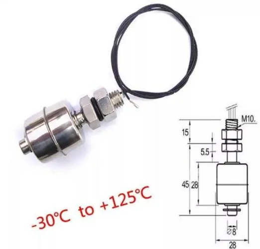 Sensor De Nível Líquidos Boia Caixa Tanque Em Inox Arduino Automação Robotica COD-AM257  