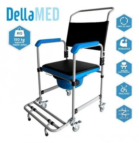 Cadeira De Banho D50 Adulto Em Aço Dobravel 150 Kg dellamed