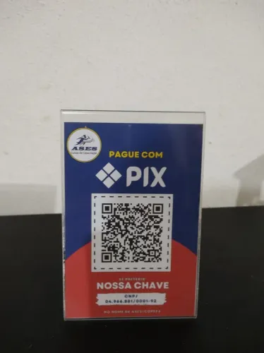 Placa de PIX 10x15 em acrílico e personalizada