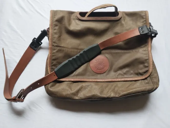 Bolsa de ombro vintage em couro craze horse
