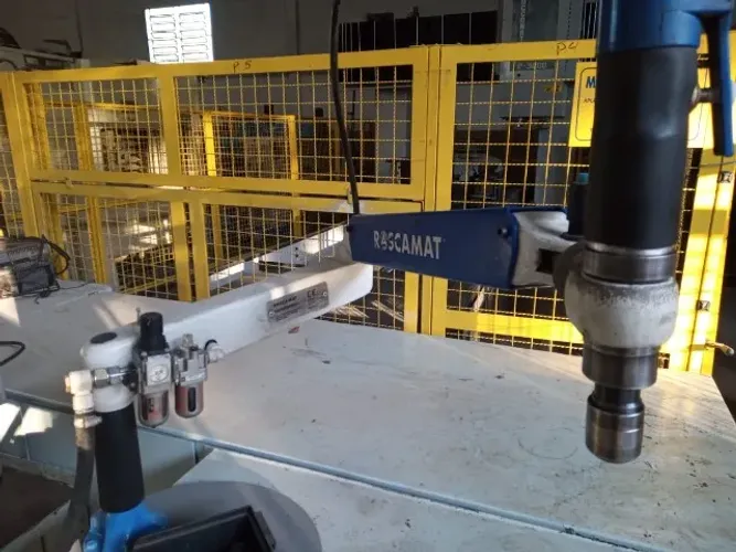 Rosqueadeira pneumatica articulada Roscamat cap de rosquear ate M16 braço alcance 900mm 