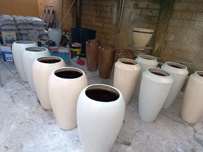 Vasos de fibra com cimento vários modelos 
