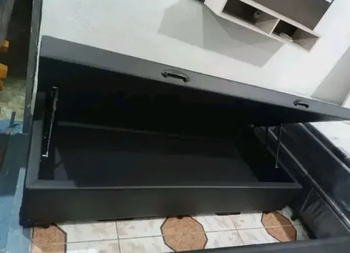 Box com baú solteiro PRETO - ENTREGA HOJE !!! 