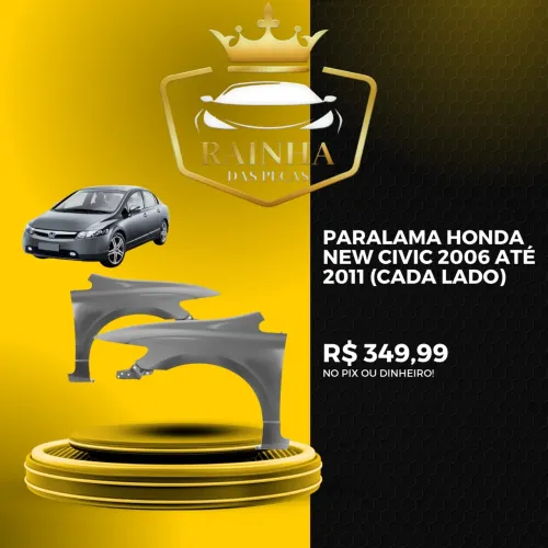 Paralama Honda New Civic 2006 até 2011