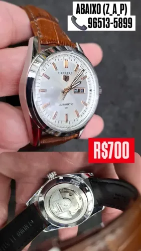 Relógio TAG HEUER CARRERA AUTOMÁTICO PULSEIRA DE COURO