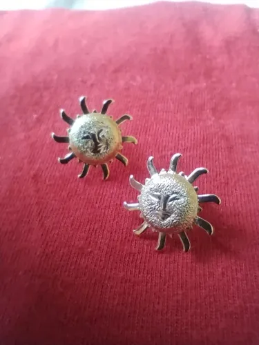 Brincos Rommanel Sol Folheado a Ouro 18k