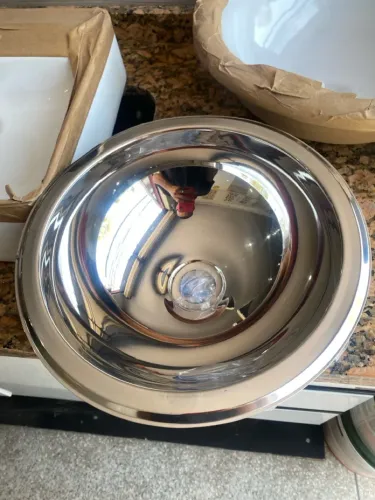 Cuba inox sobrepor redonda 29cm
