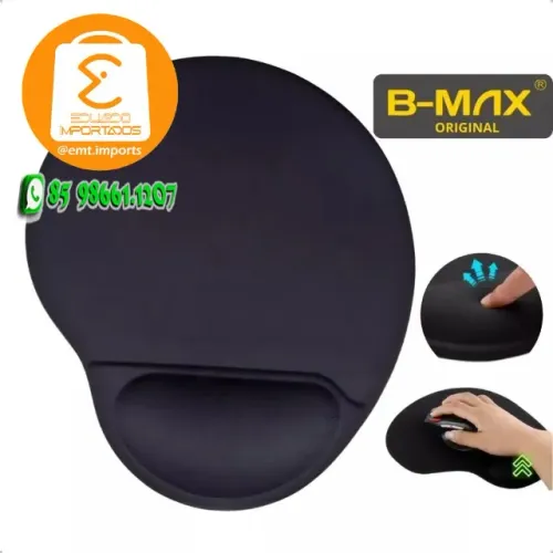 Mouse Pad com Apoio Pulso em Gel BM751 B-MAX