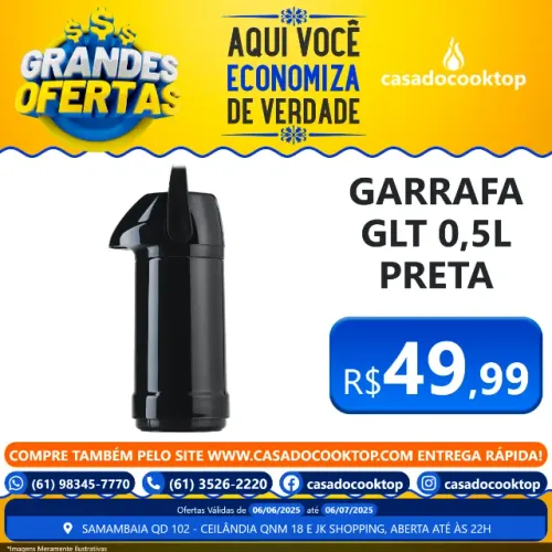 GARRAFA GLT 0,5L PRETA