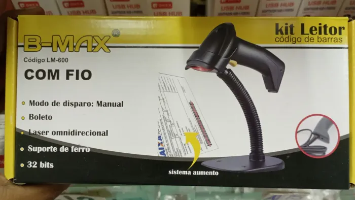 Leitor de código de Barras com fio USB Suporte 