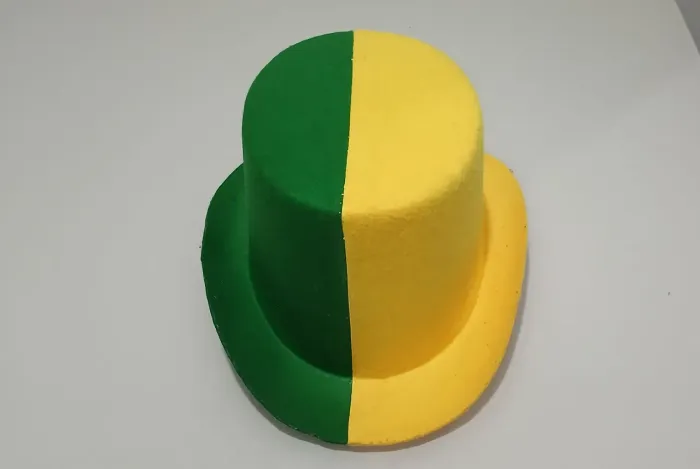 Chapéu de Festa Verde e Amarelo