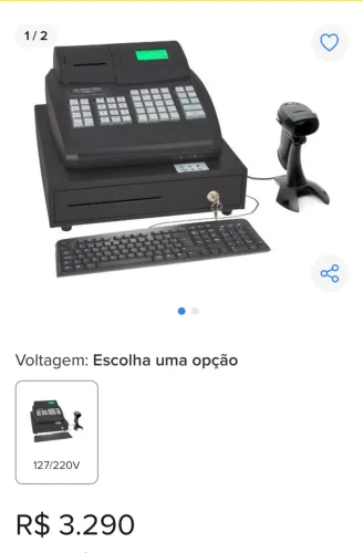 Caixa Registradora Completa com Leitor de Código de Barras