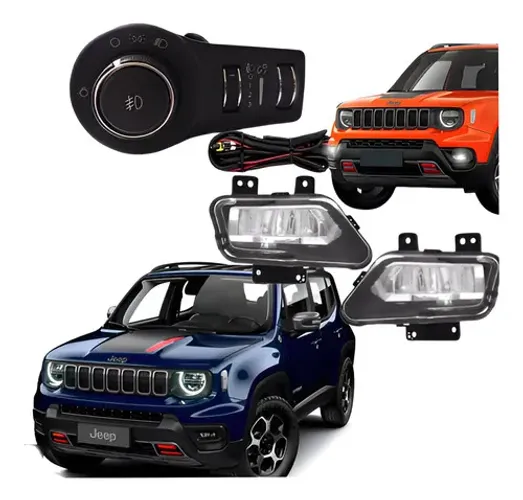 Kit Farol Milha Renegade 2022 a 2025 Led Botão Modelo Original