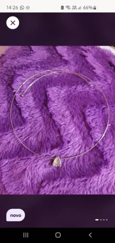 Colar choker prateado