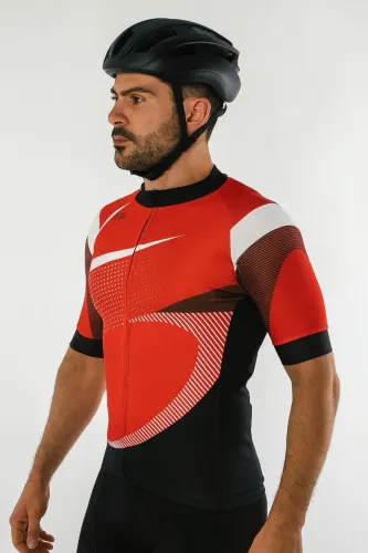 Camiseta De Ciclismo Gtx Red Shapes Mtb Speed PROMOÇÃO