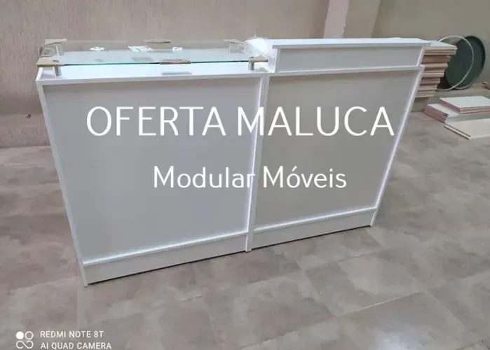 BALCÃO CAIXA BALCÃO VITRINE COM TAMPO DE VIDRO