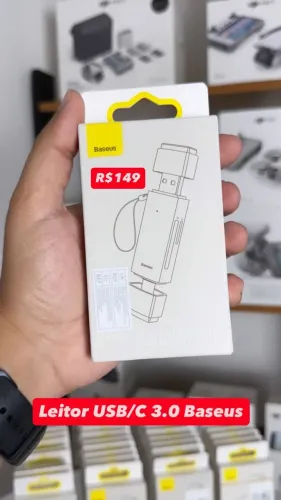 Leitor USB / C 3.0 Baseus em metal