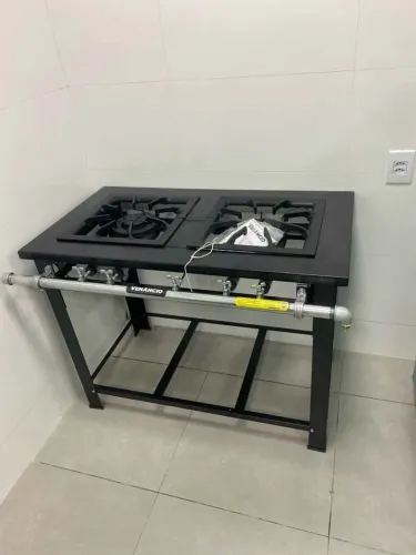 Fogão A Gás Maxi 2 Queimadores Duplos
