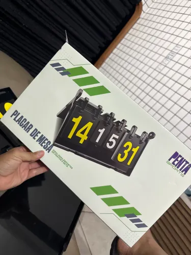 Placar De Mesa Marcador Pontos Portatil Dobravel Esportivo Preto