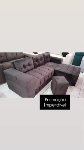 Sofá com puff em promoção imperdível! 800,00