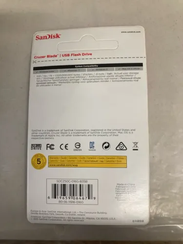 Pen Drive Sandisk Cruzer Blade 16GB