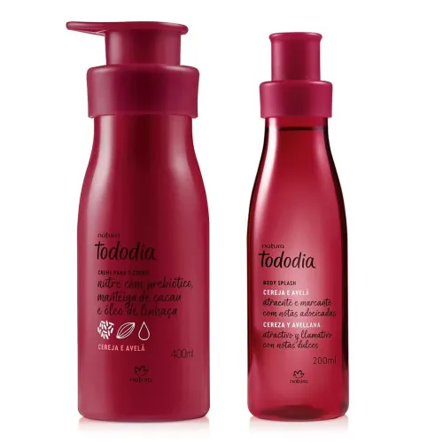Kit Hidratante 400ml + Body Splash 200ml Cereja e Avelã