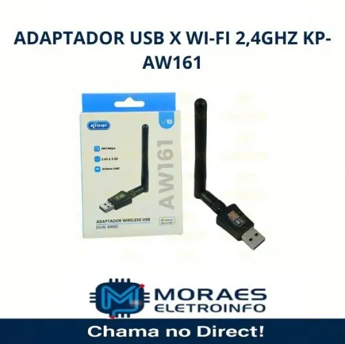Adaptador wireless USB x Wi-Fi dual Band 2,4GHZ
