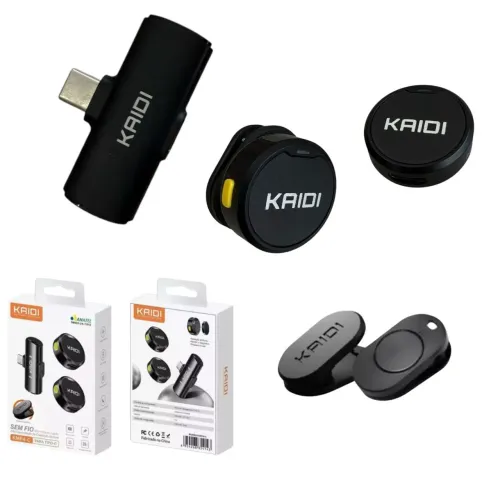 Microfone Sem Fio KAIDI KMF4- C / IOS lapela