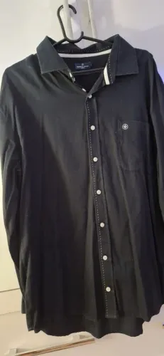 Camisa Social Humberto Pascuini Preta Manga Longa