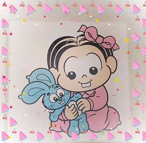 Quadro Infantil Mônica e Sansão