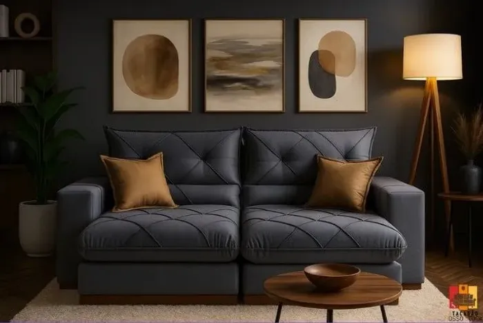 SOFÁ GRAN BELLO PLUS 2.50 RETRÁTIL E RECLINÁVEL MOLAS ENSACADAS E 04 ALMOFADAS stok