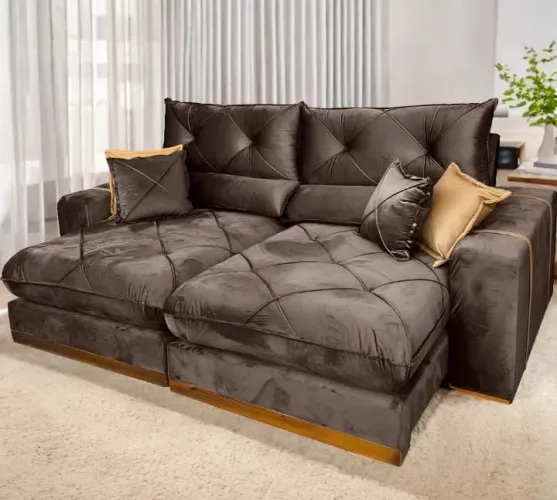 Luxuoso sofá retrátil e Reclinável em promoção