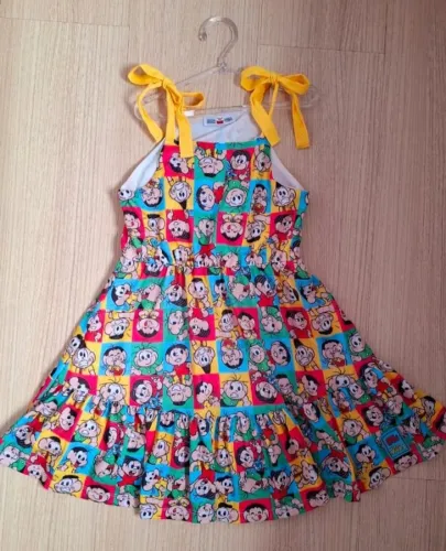 Vestido Infantil Turma da Mônica Verão