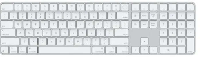 Teclado Magic Keyboard Apple para Mac, Touch ID, Chip da Apple, Padrão US, Branco - MXK73B
