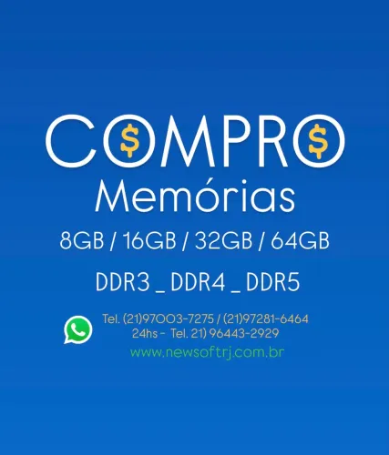 Memórias DDR3 DDR4 DDR5