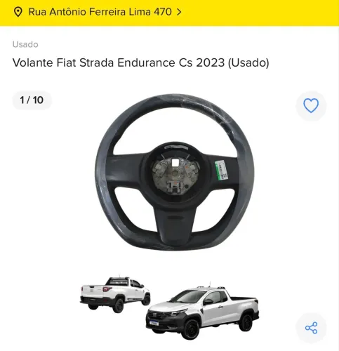 Volante Fiat Strada Endurance Cs 2023