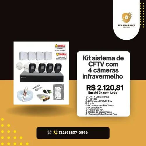 Kit sistema de câmeras infravermelho