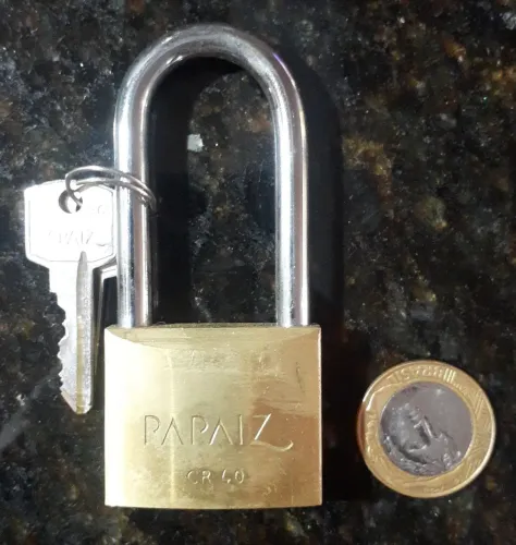 Cadeado Papaiz 40mm HASTE LONGA