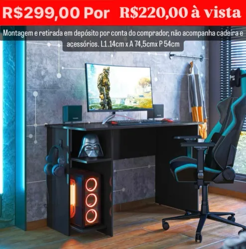 Escrivaninha gamer nova na caixa lacrada 
