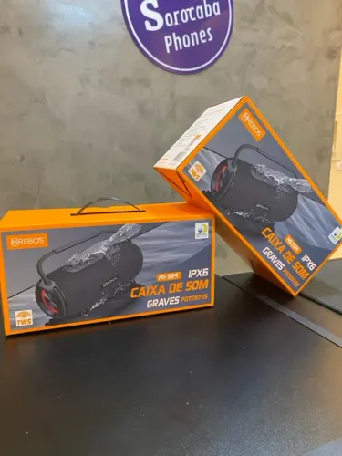 Caixa de Som Bluetooth HREBOS HS-524 IPX6 Graves Potentes