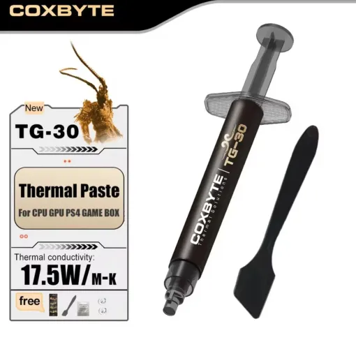 Coxbyte pasta térmica de alto desempenho 17, 5w/mk para PC, GPU, PLAYSTATION e XBOX.