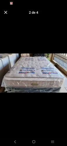 Cama Box + Colchão Molas Apolospuma 200 Kg + Entrega Gratis na Hora 