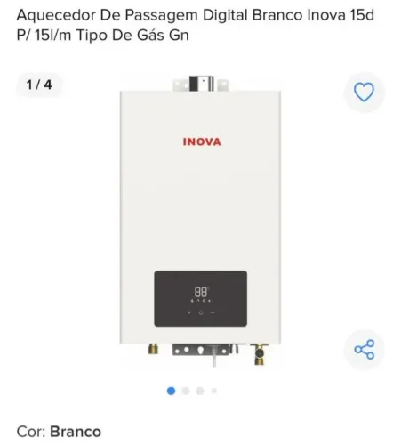 Aquecedor digital INOVA 15D GN  - Novo na Caixa