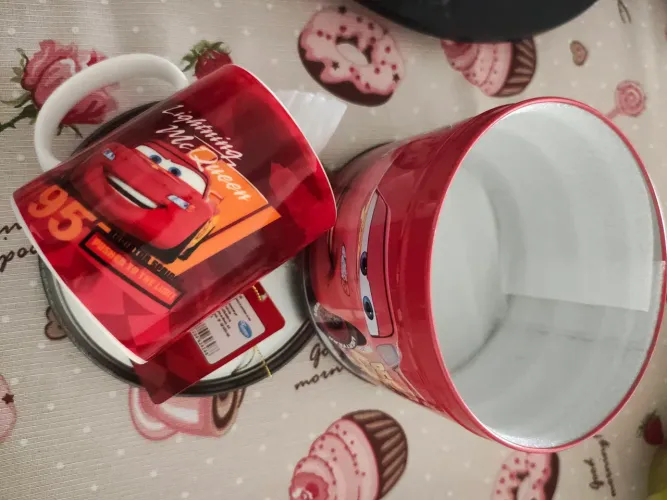 Caneca Disney Pixar Cara Relâmpago Macqueen 